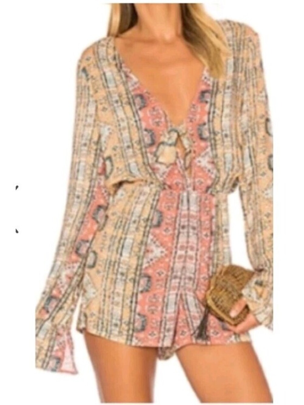 ále By Alessandra Women's Romper Size S Rose Tangerine #2